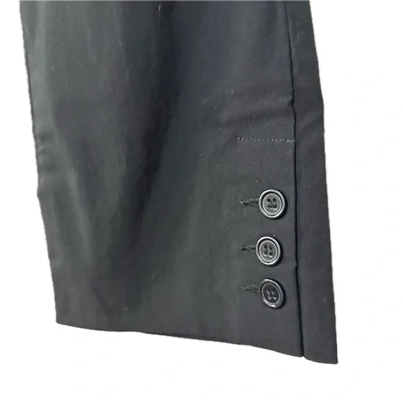H&M Black Classic Straight Cropped Pants Size 8 Office Casual - Picture 5 of 13
